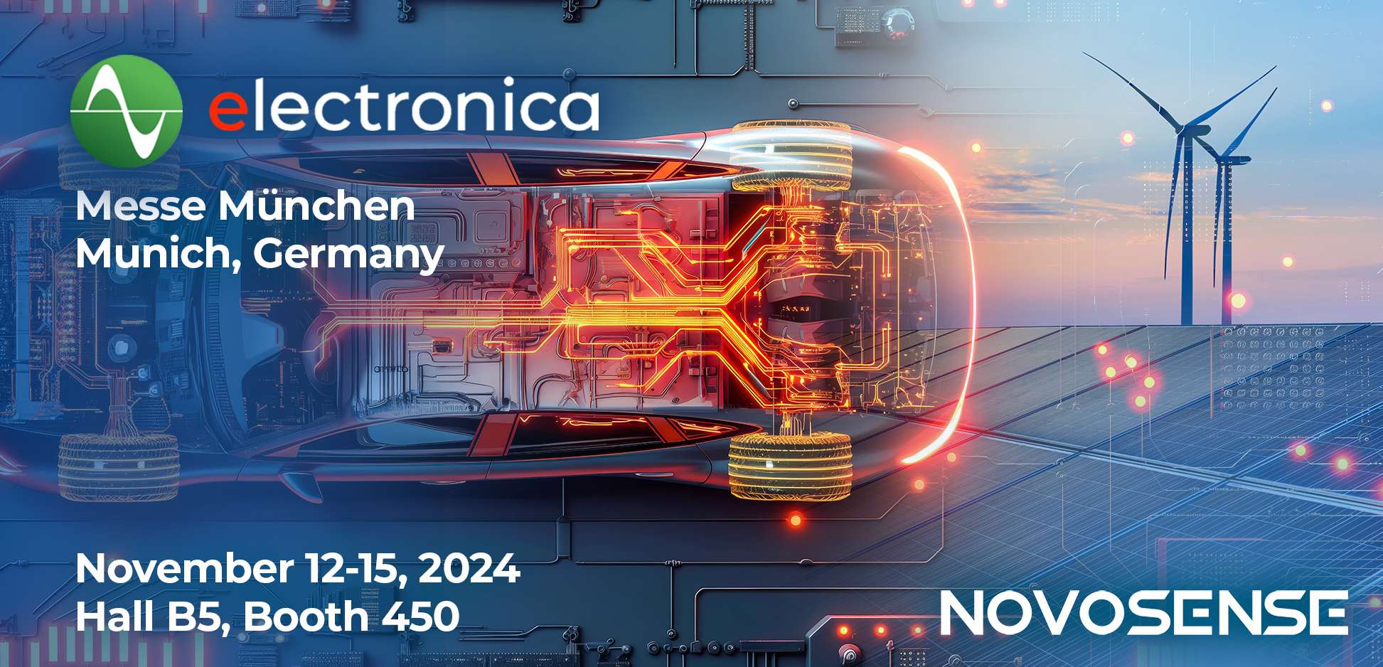 NOVOSENSEは、インテリジェントカー、電動化、産業制御に関する最新の研究開発成果をelectronica 2024に発表